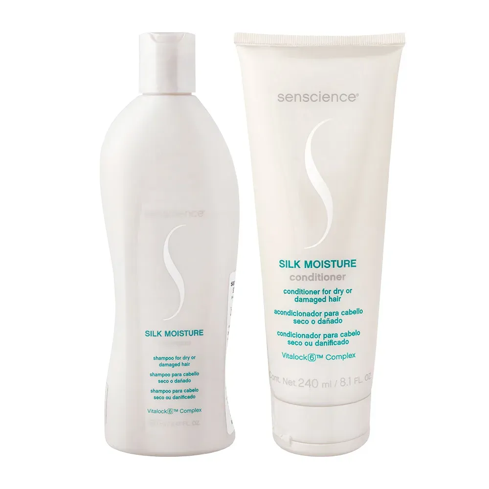 Senscience Kit Silk Moisture Shampoo 240 ml + Condicionador 240 ml 