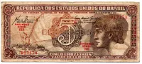 C111 - 5 Cruzeiros - Série 018 - Índio - Data: 1961 - BC