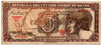 C111 - 5 Cruzeiros - Série 018 - Índio - Data: 1961 - BC