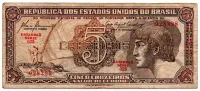C111 - 5 Cruzeiros - Série 023 - Índio - Data: 1961 - BC