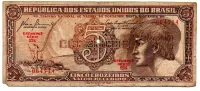 C111 - 5 Cruzeiros - Série 024 - Índio - Data: 1961 - UTG