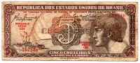 C111 - 5 Cruzeiros - Série 024 - Índio - Data: 1961 - UTG