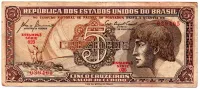 C111 - 5 Cruzeiros - Série 025 - Índio - Data: 1961 - MBC