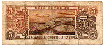 C111 - 5 Cruzeiros - Série 026 - Índio - Data: 1961 - BC - Foto 2