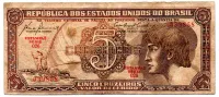 C111 - 5 Cruzeiros - Série 026 - Índio - Data: 1961 - BC