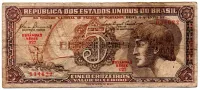 C111 - 5 Cruzeiros - Série 027 - Índio - Data: 1961 - BC