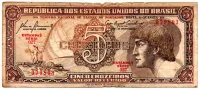 C111 - 5 Cruzeiros - Série 027 - Índio - Data: 1961 - UTG