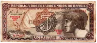 C111 - 5 Cruzeiros - Série 027 - Índio - Data: 1961 - MBC