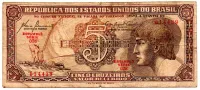 C111 - 5 Cruzeiros - Série 028 - Índio - Data: 1961 - BC