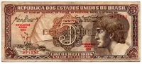C111 - 5 Cruzeiros - Série 030 - Índio - Data: 1961 - MBC