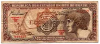 C111 - 5 Cruzeiros - Série 031 - Índio - Data: 1961 - MBC
