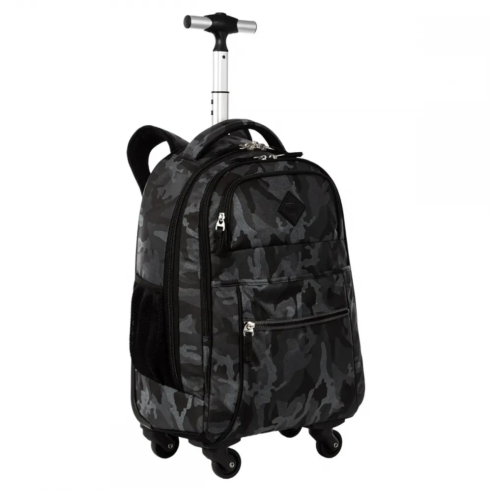 Mochila Carrinho 4 Rodas Sestini Rolling Grande - Camuflado Cinza