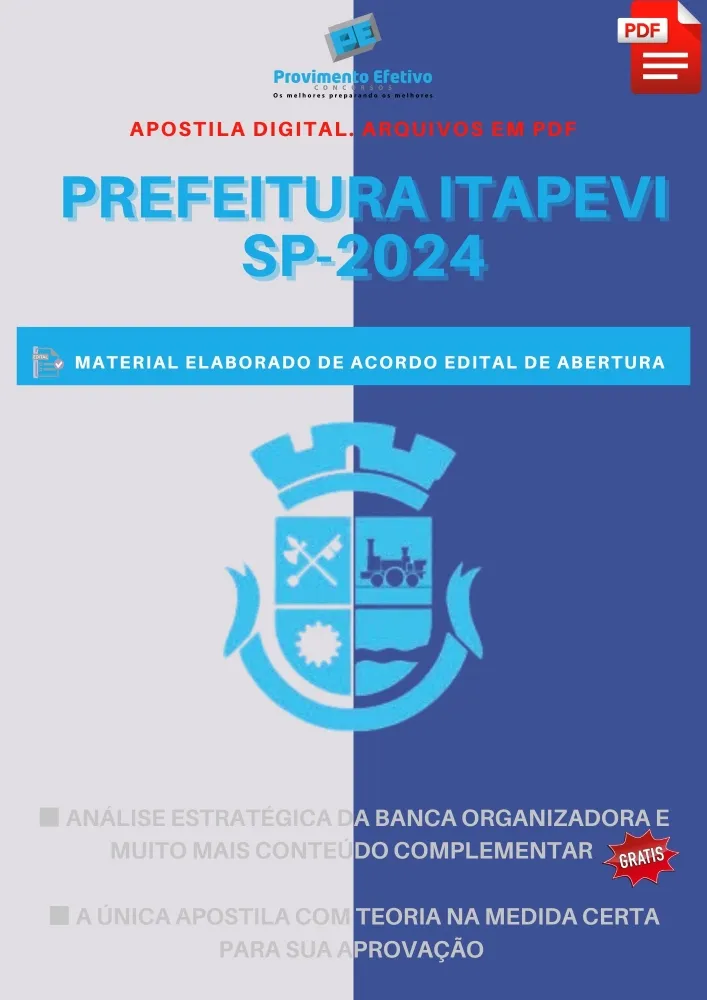 Apostila Pref Itapevi SP 2024 Agente Comunitário de Saúde