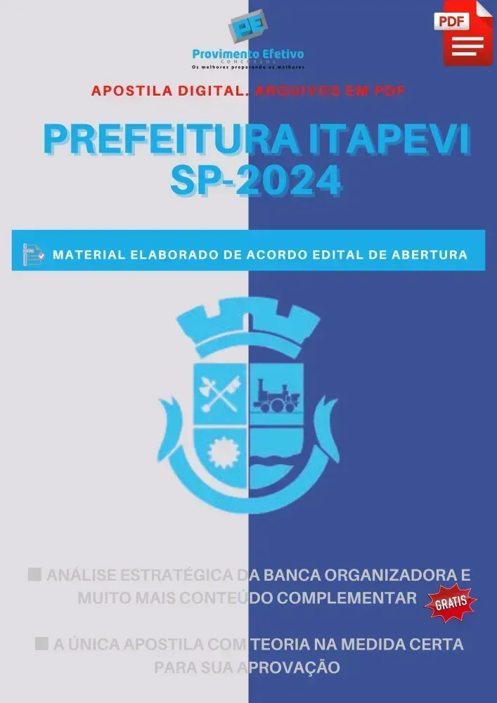  Apostila Pref Itapevi SP 2024 Técnico Saúde Bucal Imagem
