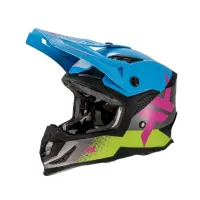 CAPACETE ATOMIC AZUL/ROSA/VERDE - MATTOS RACING