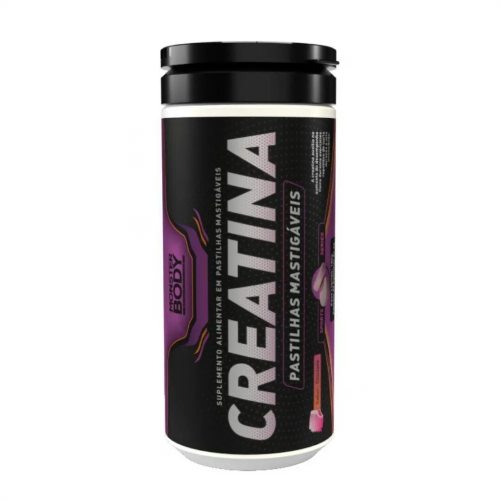 Creatina em Pastilha Mastigável - Sabor Chiclete