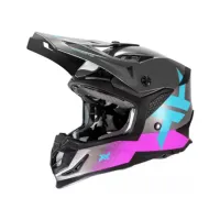 CAPACETE ATOMIC PRETO/AZUL/ROSA - MATTOS RACING