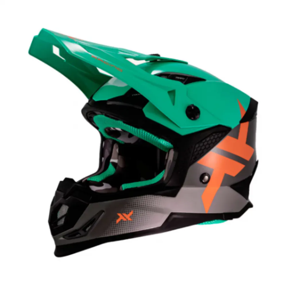 CAPACETE ATOMIC VERDE/CINZA - MATTOS RACING