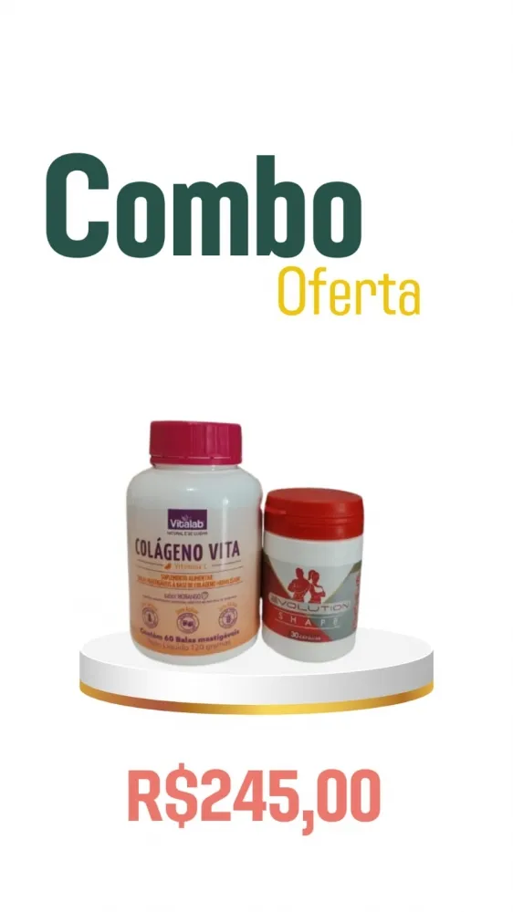 Combo Oferta Colágeno Vita + Evolution Shape combo beleza de verão 