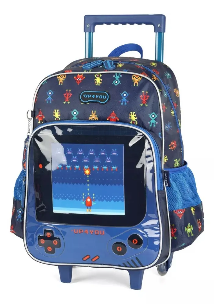 Mochila com Rodas Gamer UP4YOU Azul  IC41062UP Imagem