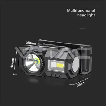 LANTERNA DE CABEÇA TATICA LED RECARREGAVEL LT-8583