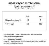 Cromix 60 Cápsulas Psyllium + Picolinato de Cromo  - Foto 2