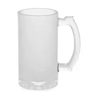 Caneca de chopp de vidro jateada 475ml