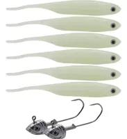 Isca Artificial Maruri Soft Bait W189 10cm 6unid + 2 Jigs  - Foto 3