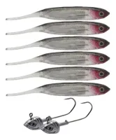 Isca Artificial Maruri Soft Bait W189 8cm 6unid + 2 Jigs - Foto 2