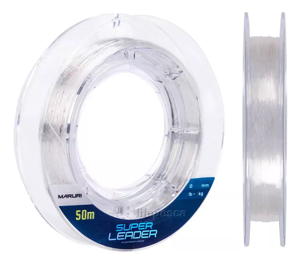 Linha Super Leader Carbon Fluorcarbon 0,47mm 28lb 12,7kg 50m