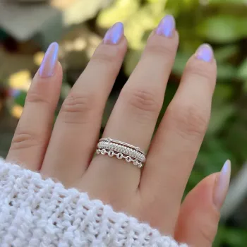 ANEL TRÊS AROS DE ZIRCONIA