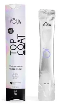 VÒLIA - Sachê - Refil Topcoat Selante Efeitos - WHITE GLOW ( Alto Brilho ) - 9g