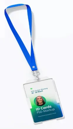 Crachá de pvc com protetor