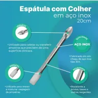 Espátula Colher Aço Inox - Foto 3