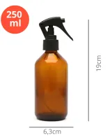 Frasco de Vidro Âmbar Valvula Spray Mini Gatilho - Foto 2