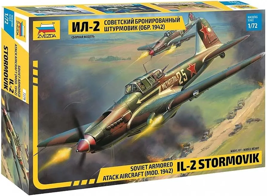 Avião Zvezda IL-2M Sturmovik Kit Zvezda 1/72 plastimodelismo