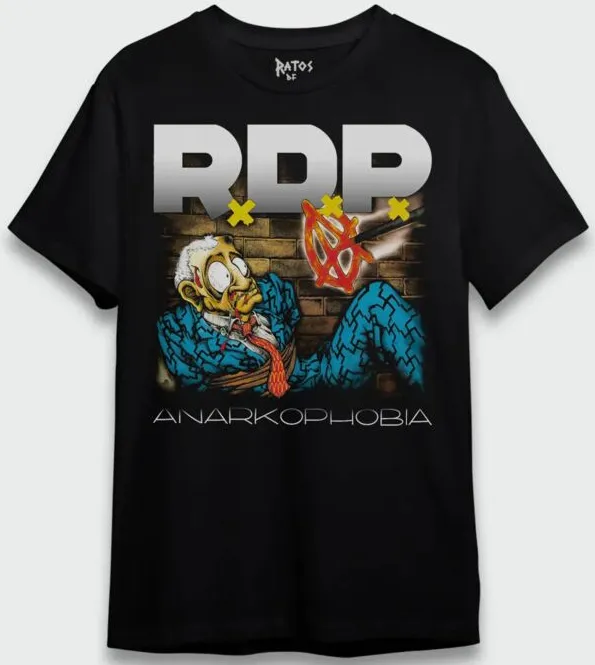 CAMISETA PLUS SIZE RATOS DE PORÃO ANARKOPHOBIA