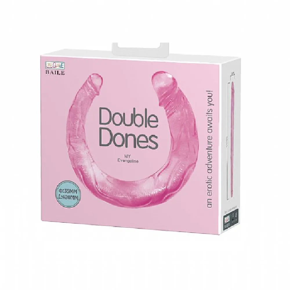 PÊNIS HAWAIANO DOUBLE DONG 42,0 CM EM JELLY.                                                                LIBYSEXSHOP Imagem