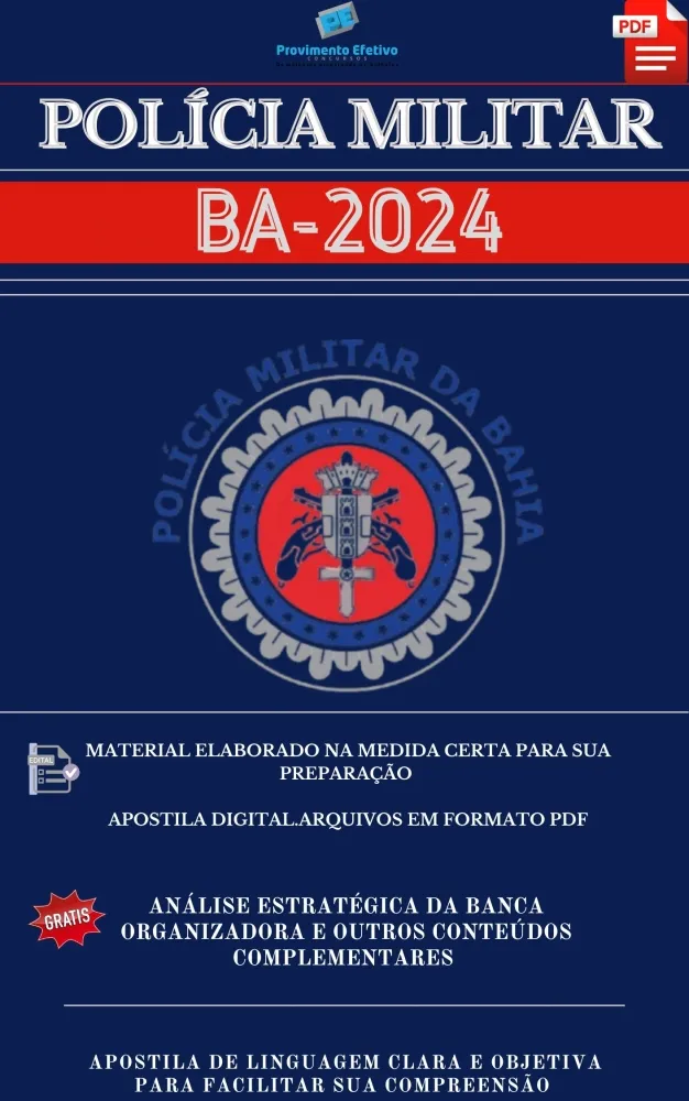 Apostila PM-BA 2024 CFO Oficiais Imagem