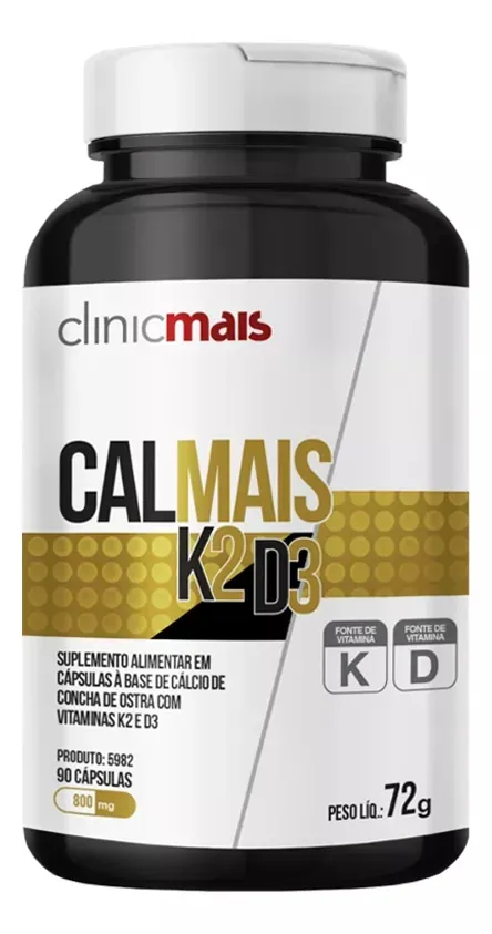 Calmais K2 D3 800mg - 90 Cápsulas