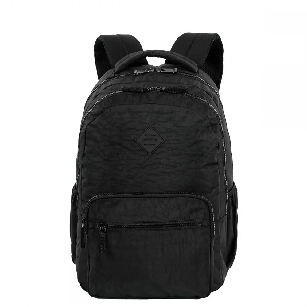 Mochila 2 Compartimentos Sestini College Crinkle 3 - Preto Imagem