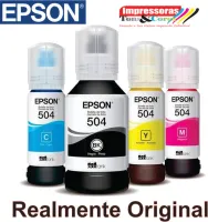 Kit Garrafa Epson T504 para Ecotank Preto, Ciano, Magenta, Amarelo - 1 UN