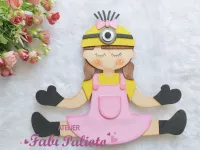 G1.796  Gabarito de Moldes  em MDF  Crianças Minnions Sentadas - Foto 3