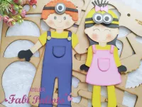 G1.797  Gabarito de Moldes  em MDF  Crianças Minnions  40cm  - Foto 3