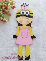 G1.797  Gabarito de Moldes  em MDF  Crianças Minnions  40cm  - Foto 4