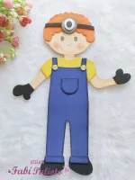 G1.797  Gabarito de Moldes  em MDF  Crianças Minnions  40cm  - Foto 5