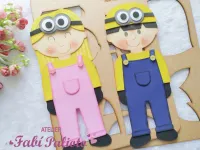 G1.799  Gabarito de Moldes  em MDF  Crianças Minnions 35 cm - Foto 2
