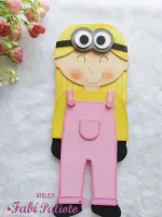 G1.799  Gabarito de Moldes  em MDF  Crianças Minnions 35 cm - Foto 3