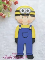 G1.799  Gabarito de Moldes  em MDF  Crianças Minnions 35 cm - Foto 4