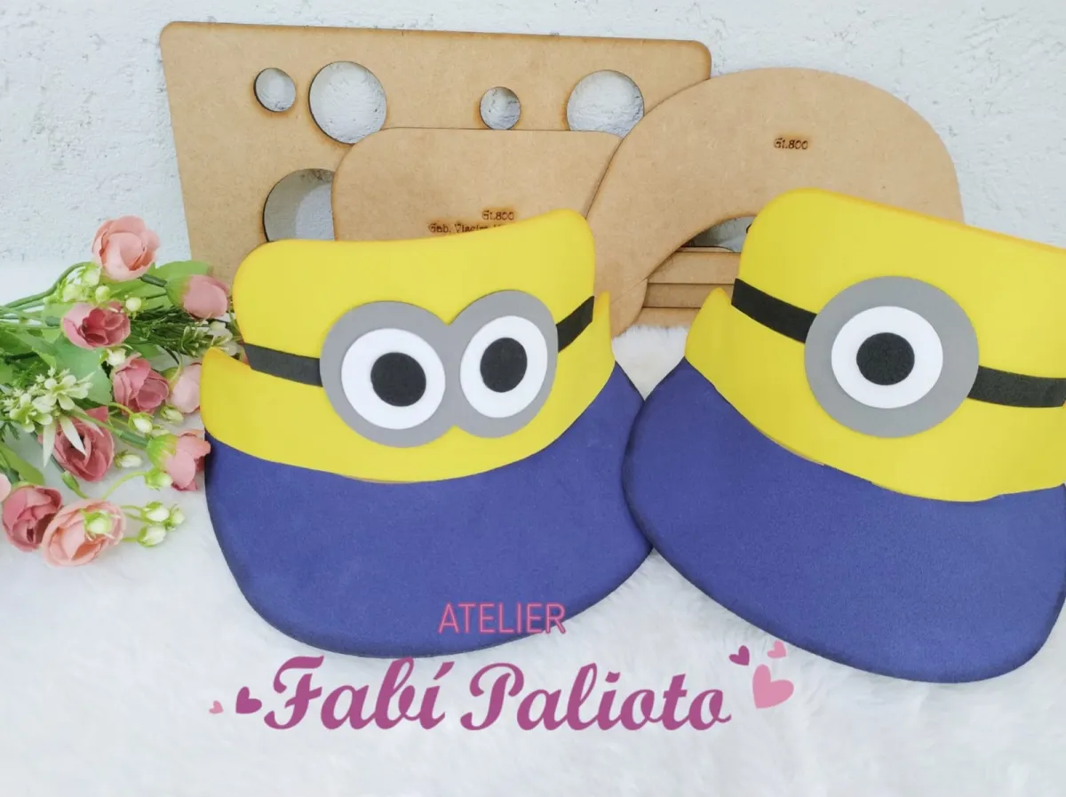 G1.800  Gabarito de Moldes  em MDF Viseira Minnions  Imagem